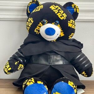 Build A Bear STAR WARS LOGO Teddy Bear Plush Yellow Black KYLO REN OUTFIT 2015
